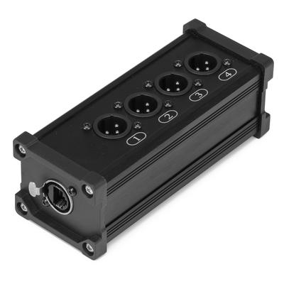 CX185 RJ45 TO 4x XLR3m Splitter Box