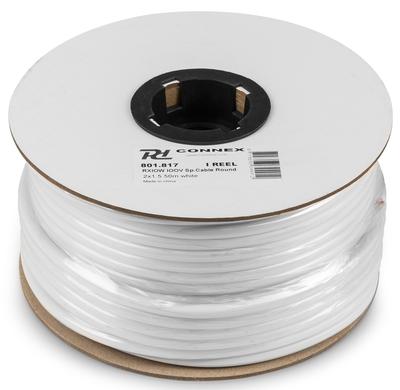 RX10W Speaker cable 2 x 1.5mm White 50m