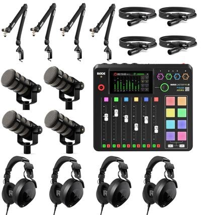 Rodecaster Ultimate Quad Podcasting Bundle