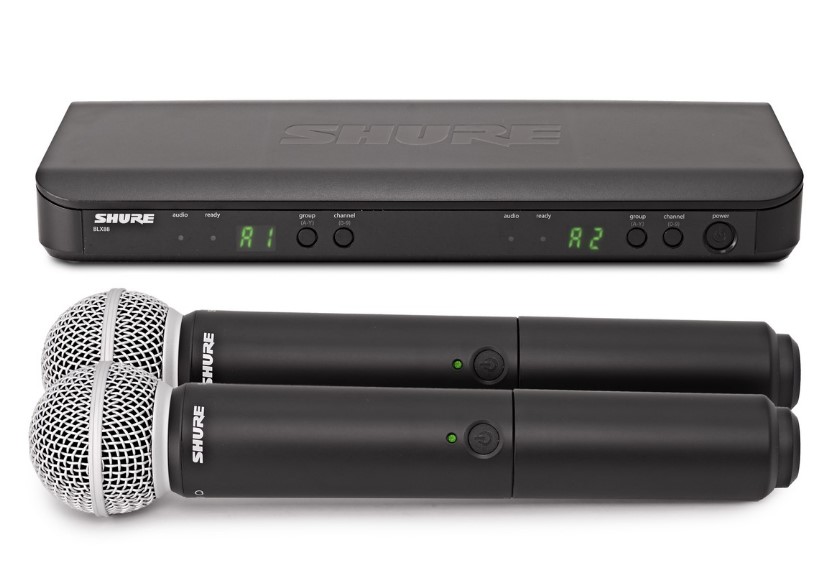 Shure BLX288/SM58 Dual Wireless Handheld Microphone System - Sound  Productions