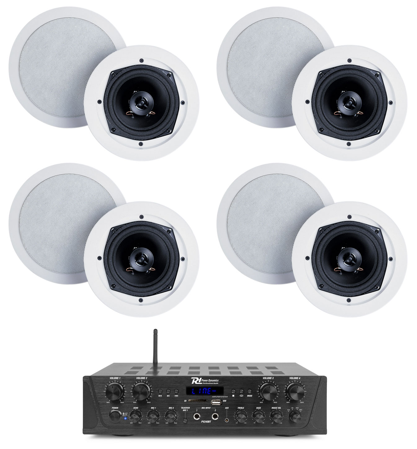 Multi-zone Audio System w 8 speakers