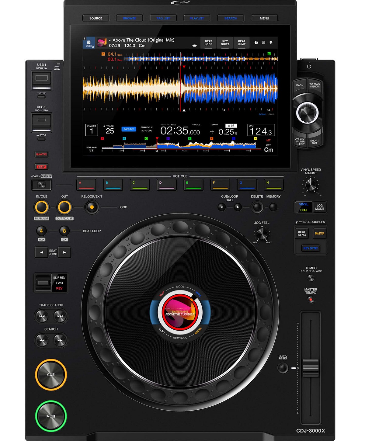 alphatheta cdj 3000x top view